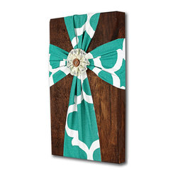 Makarios Decor - Fabric Cross, Fynn Jade - Wall Accents