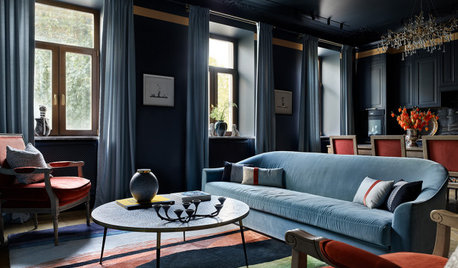 Houzz тур: Неоклассика в старом фонде – с цветными потолками