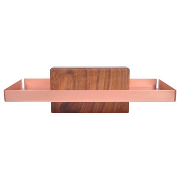 Talbot Pedestal Tray, Maple & White, Walnut/Copper