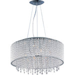 ET2 Contemporary Lighting - Spiral, Single Pendant, Polished Chrome - The Spiral Collection features curled metal tubing that shines like diamonds radiating in the sun. Strands of high quality K9 crystal beads add to the opulence of the fixture offering a distinct sparkle visible whether off or on.?