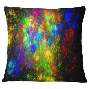 Distant Galaxies Abstract Throw Pillow, 18"x18"