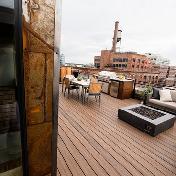 Downtown Living Rooftop Deck -- Envision Distinction Spiced Teak composite deck