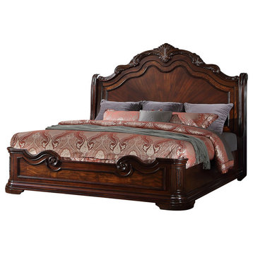 Barney's Traditional Walnut Bed, Queen