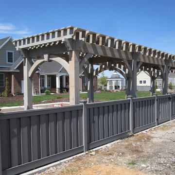 Timber Frame Trellis Garden Arbor Installed For Garden