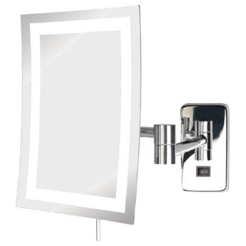 Jerdon JRT710CL 6.5-Inch by 9-Inch LED Lighted Wall Mount Rectangular Mirror