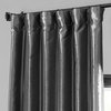 Graphite Blackout FauxSilk Taffeta Curtain Single Panel, 50"x84"