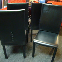 Arper Black Leather Chairs (6) - Armchairs And Accent Chairs