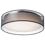 Maxim - Maxim Prime 20" LED Flush Mount 10222BO - Drum shades in a variety of fabrics and materials are a core lighting offering. Flush mounts, pendants, and ADA sconces are available in options of linen, organza, grasscloth, and sound absorbing grey felt shades. An internal acrylic diffuser, illuminated by an evenly dispersed powerful LED light source, directs light downward and produces an ambient glow inside the outer shade. This lens features a crisp and tidy twist-lock mechanism that eliminates any visible hardware. whether it is put in a residential or commercial context, this collection meets the necessary application needs while adding style to the space.
