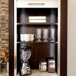 Stainless Steel Tambour Storage - Kitchen Cabinetry