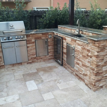 L shaped Patio Kitchen