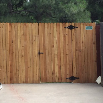 Basic cedar dog eared fences
