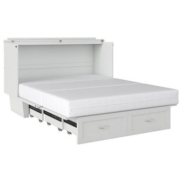 Catania Modern / Contemporary Monroe Queen Murphy Bed Chest in White