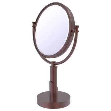 Tribecca 8" Vanity Top Make-Up Mirror 5X Magnification, Antique Copper
