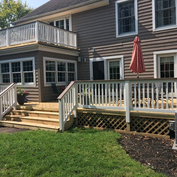 Multi Level Wood Deck Design by Highland Park, IL Deck Designer