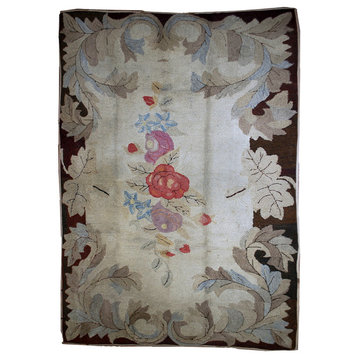 Consigned, Hand Made American Hooked Rug 5.10'x8.10', 180cmx272cm, 1880