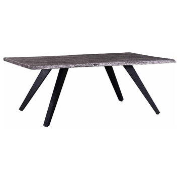 Primo International Jett Modern Wood and Metal Coffee Table in Gray