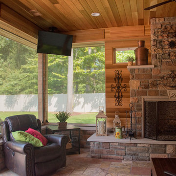 Outdoor Living Space with Motorized Screens
