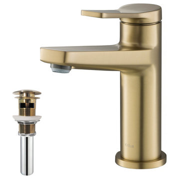 Kraus KBF-1401-PU-11 Indy 1.2 GPM 1 Hole Bathroom Faucet - Brushed Gold