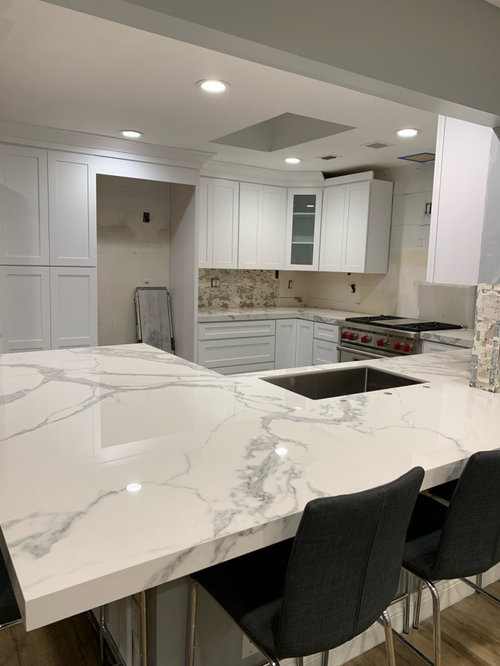 New white counters don't match kitchen