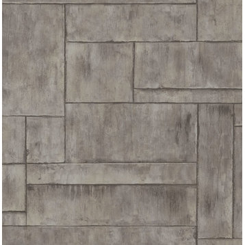 Seabrook wallpaper in Gray, Metallic Silver MW31600