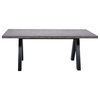 Apex Dining Table, Pure Black Faux Concrete