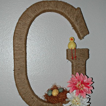 Twine Wrapped Initial Wreath for All Seasons