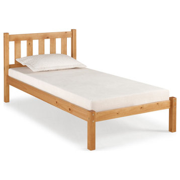 Poppy Twin Wood Platform Bed, Cinnamon