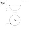 VIGO Glass Vessel Bathroom Sink, Mahogany Moon