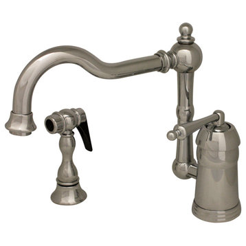 Single Lever Handle Faucet with Traditional Swivel Spout Spray