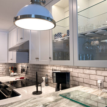 Backlit Glass Door Kitchen Cabinets
