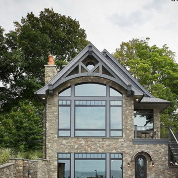 Brookhaven Dark Limestone Fieldledge Real Stone Veneer Exterior