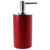 Round Free Standing Soap Dispenser, Resin, Ruby Red