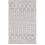 Unique Loom - Rug Unique Loom Moroccan Trellis Light Gray Rectangular 3'3x5'3 - With pleasant geometric patterns based on traditional Moroccan designs, the Moroccan Trellis collection is a great complement to any modern or contemporary decor. The variety of colors makes it easy to match this rug with your space. Meanwhile, the easy-to-clean and stain resistant construction ensures it will look great for years to come.