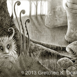 ART: "The Mushroom Hunter" Print - Kids Decor