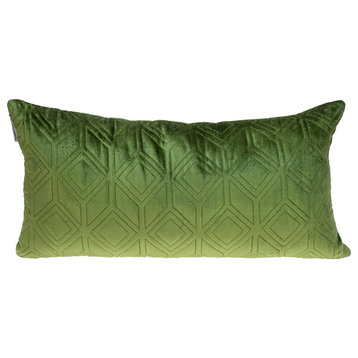 Parkland Collection Aleta Transitional Olive Throw Pillow PILL21352P