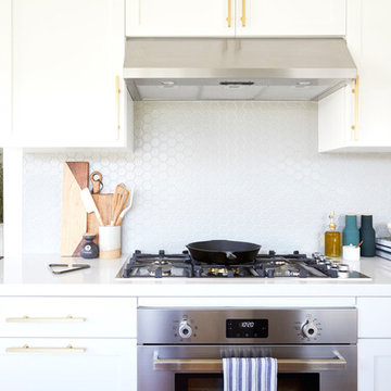 Light Gray Hexagon Backsplash