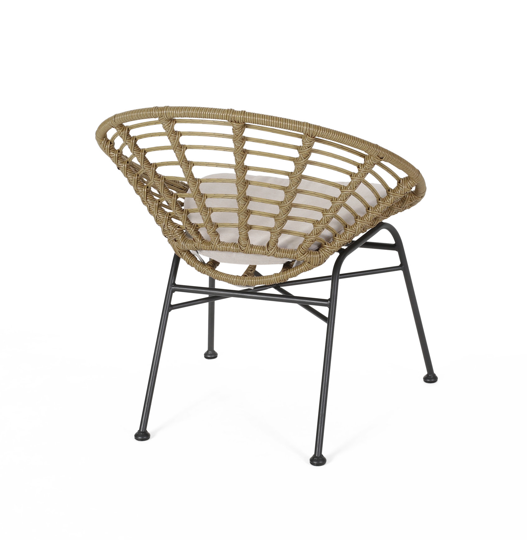 Mignon Outdoor 2 Seater Acacia Wood Chat Set, Light Brown/Beige/Natural Finish