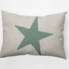14x20" Big Star Nautical Decorative Indoor Pillow, Sage