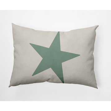 14x20" Big Star Nautical Decorative Indoor Pillow, Sage
