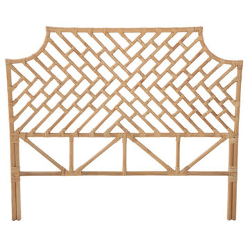 Rattan Chippendale Headboard, Natural, King