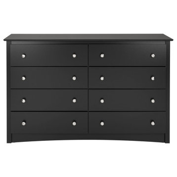 Prepac Sonoma 8-Drawer Dresser, Black