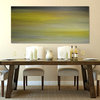 Large Yellow & Gray Original Seascape Abstract Canvas Contemporary/Modern Painti