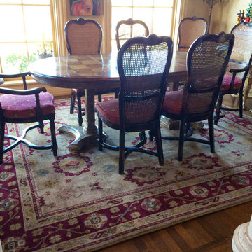 Karastan Oushak rug in dining room