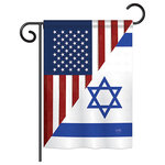 Breeze Decor - US Israel Friendship GF Flags of the World, Garden Flag - US Friendship Garden Flag