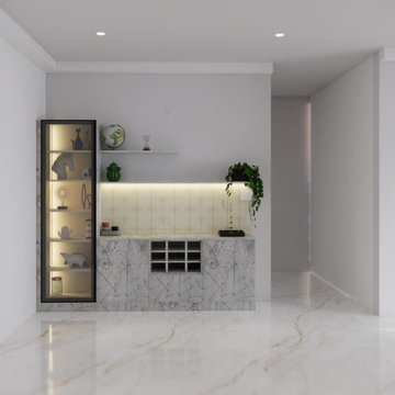 Modern Bar Unit with Warm Backlighting