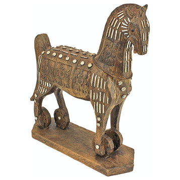 Legendary Trojan Horse Sculpture