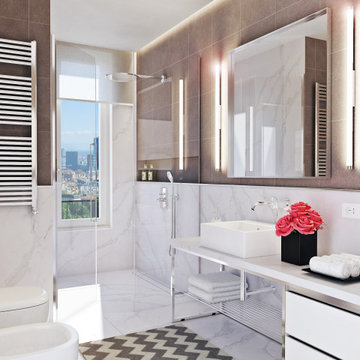 BAGNO CON DOCCIA FILO PAVIMENTO
