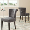 Safavieh Sinclair Ring Chairs, Set of 2, Charcoal, Fabric