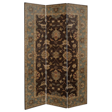 6' Tall Double Sided Persian Rug Canvas Room Divider