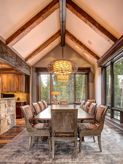 Two Chandeliers Over Dining Table | Houzz